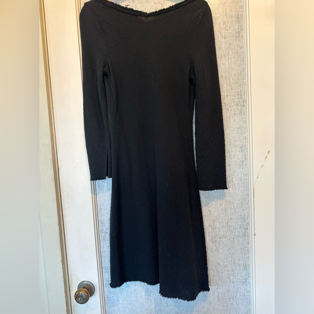 NWT Malia Milla black gauze shift mini dress